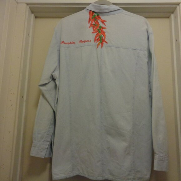 VINTAGE RETRO SOUTHWEST CHILIS WAITERESS WORK SHIRT JEANNE X L - Picture 8 of 10